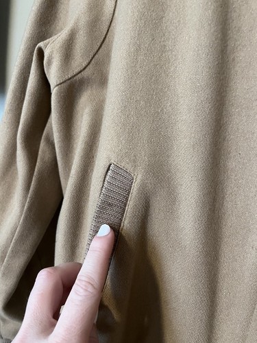 Vintage Members Only Mens Size 40 Wool Full Zip Bomber Jacket Camel Brown - Picture 4 of 12