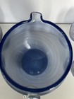 Art Deco Czech Spun Threaded Lilac/Blue Glass Pitcher with Tumblers — photo 6