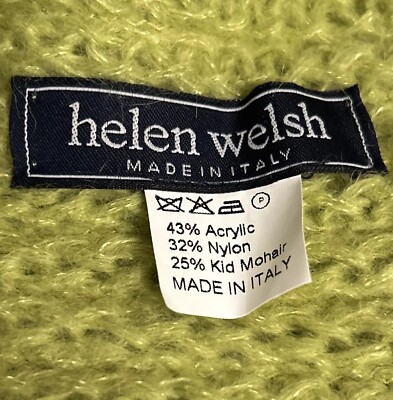 Made in ITALY?? 100% WooL Cloche-HaT by Helen Welsh Currency~ Grey? Helen Welsh Spring Green Knit Cloche Bucket Hat Made in  main image 4