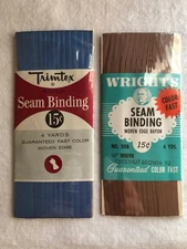 New Sew-On Seam Binding 4 Yards Rayon - Choose Color