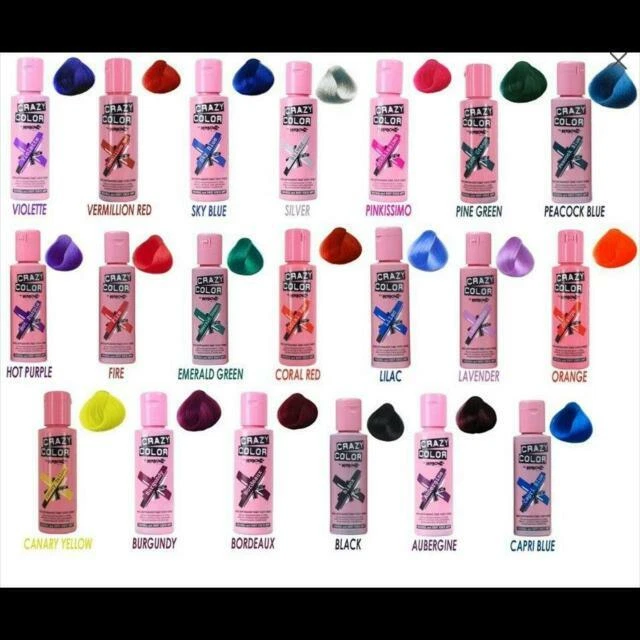 Crazy Colour Semi Permanent Hair Dye - CHOOSE COLOUR FORM DROP DOWN -