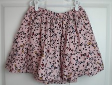 Gap Kids Flippy Skirt Fully Lined Icy Pink All-Over Print Elastic Waist Sz 14-16