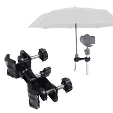 Tripod Umbrella Stand Bracket Metal Clip Photography Accessory Clamp Mount Clips