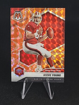 2021 MOSAIC REACTIVE ORANGE MOSAIC SUPER BOW  MVP STEVE YOUNG #299 49ers