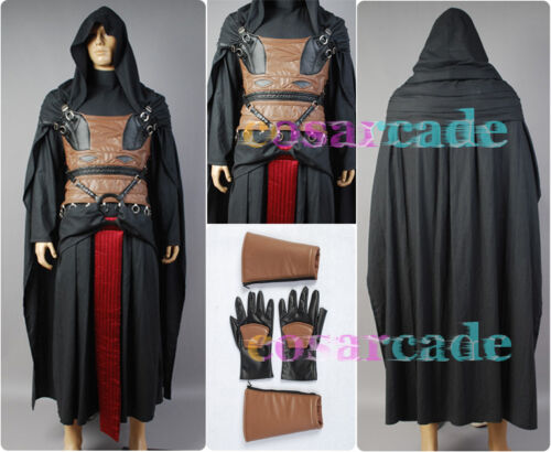 Star Wars Sith Dark Lord Darth Revan Cosplay Costume Outfit+Cape/Robe Uniform - Picture 1 of 9