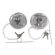 2 Pcs 4" VELVAC 600212 LEVER STYLE LOCKING FUEL CAP FOR PETERBILT