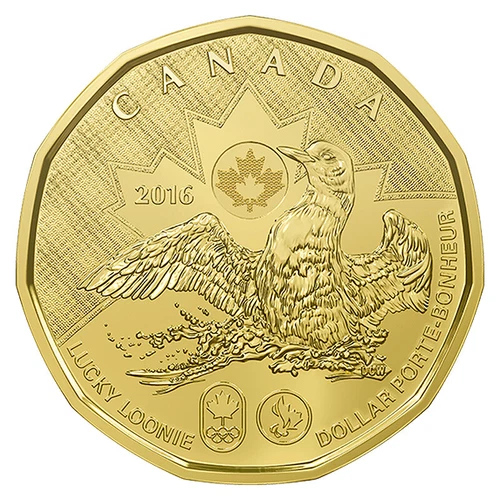 🇨🇦 Canada 1 Dollar Coin Olympic Lucky Loonie, Brazil, Rio de Janeiro, 2016