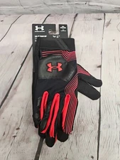 NWT UNDER ARMOUR MEN'S BASEBALL SOFTBALL CLEAN UP BATTING GLOVES Black 2X.  NewL