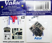 Yahu 1/32 Caudron CR.714 Instrument Panel for Azur kit