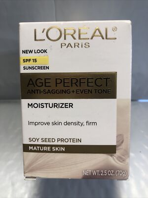 L'oreal Paris Age Perfect Anti-Sagging + Even Tone SPF 15 Sunscreen 2.5oz Read