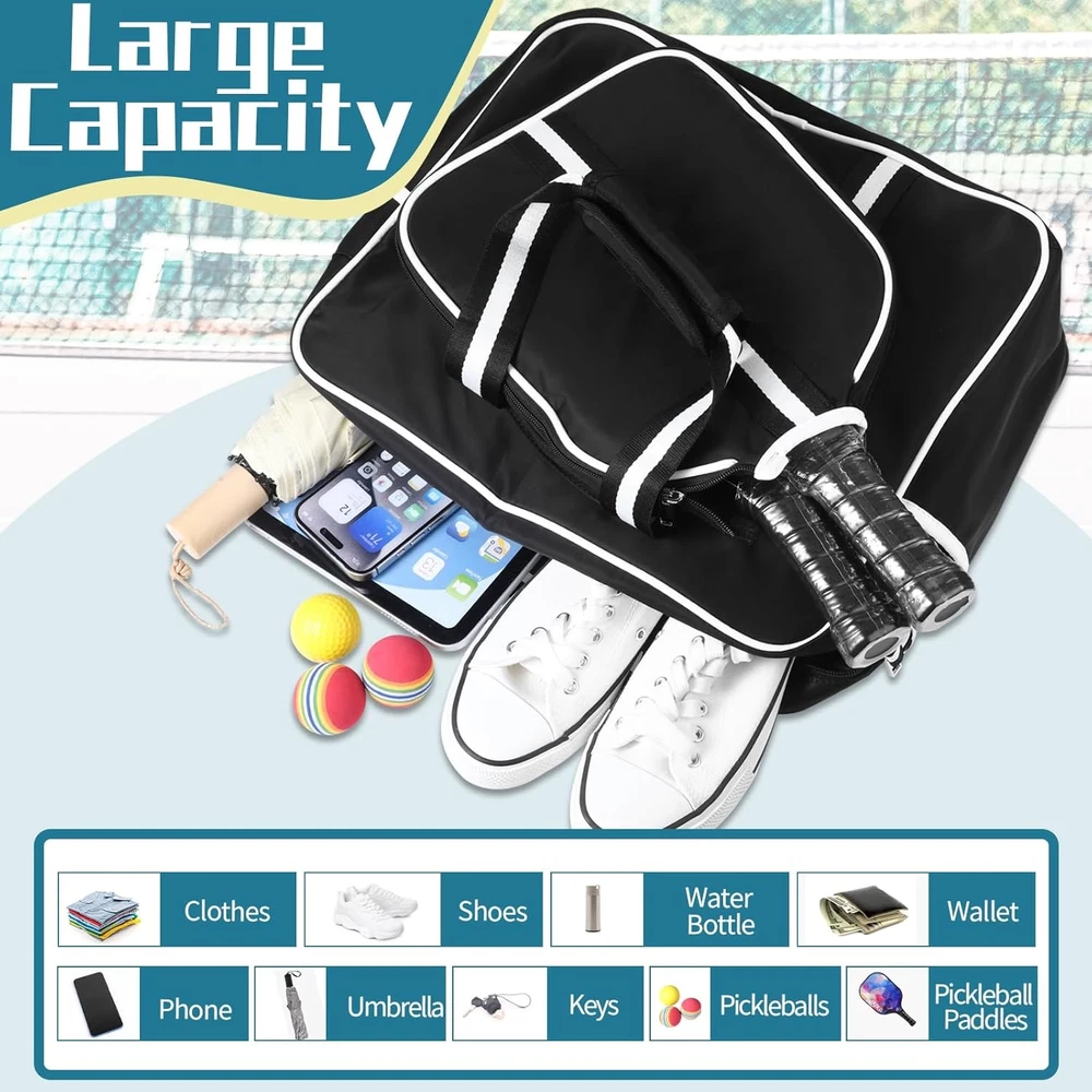 Pickleball Bag, Pickleball Bag for Women Men Crossbody Sling Pickleball Paddles