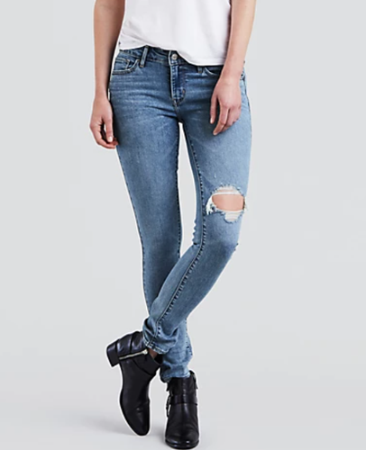 Levi's - 711 Skinny Distressed Jeans 