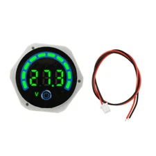 LED Digital Display Voltmeter with Switch DC8-120V Voltage Power Indicator 2wire