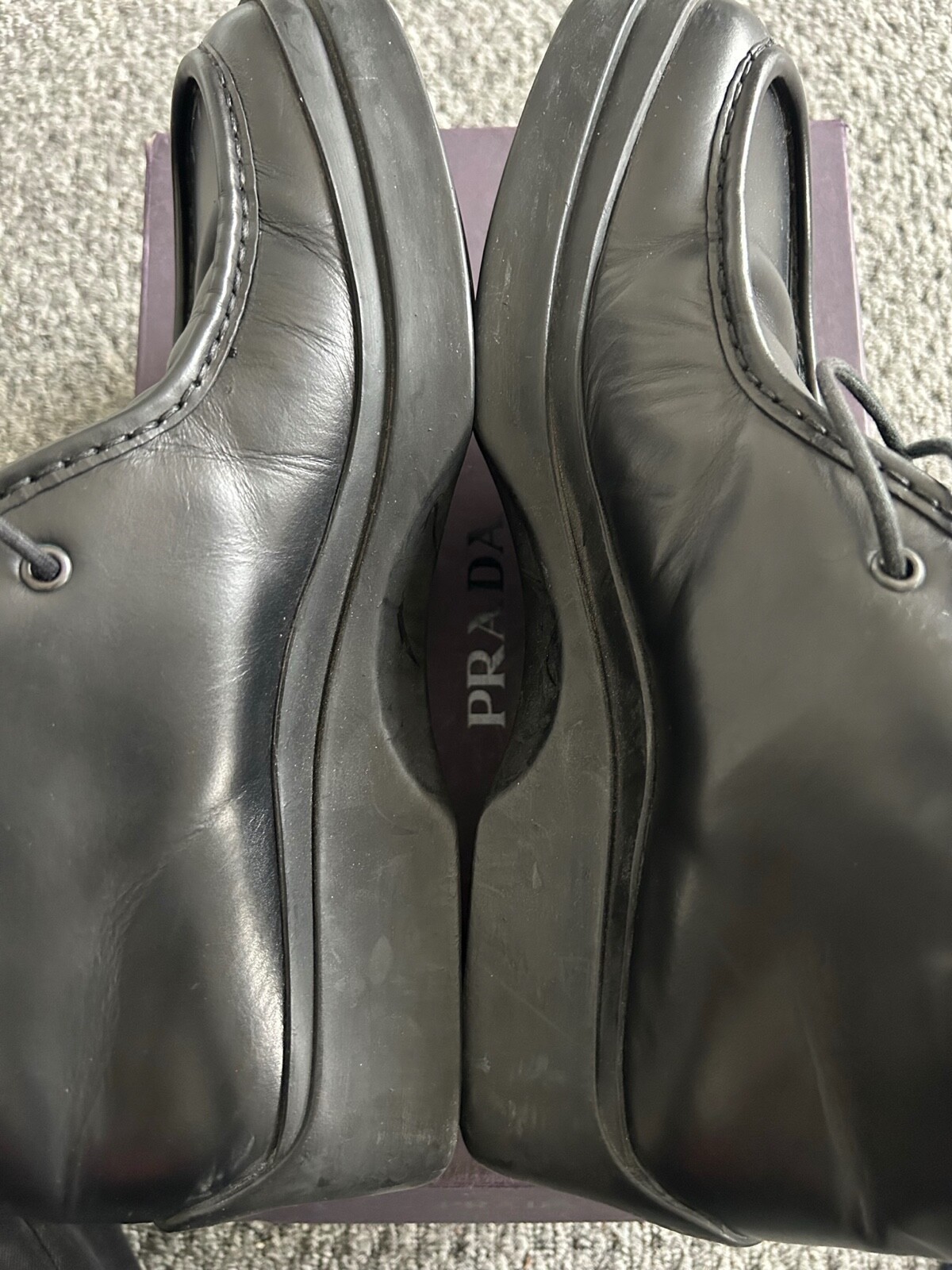 Prada Mens Black Leather Chukka Boots UK 9.5 Genuine eBay