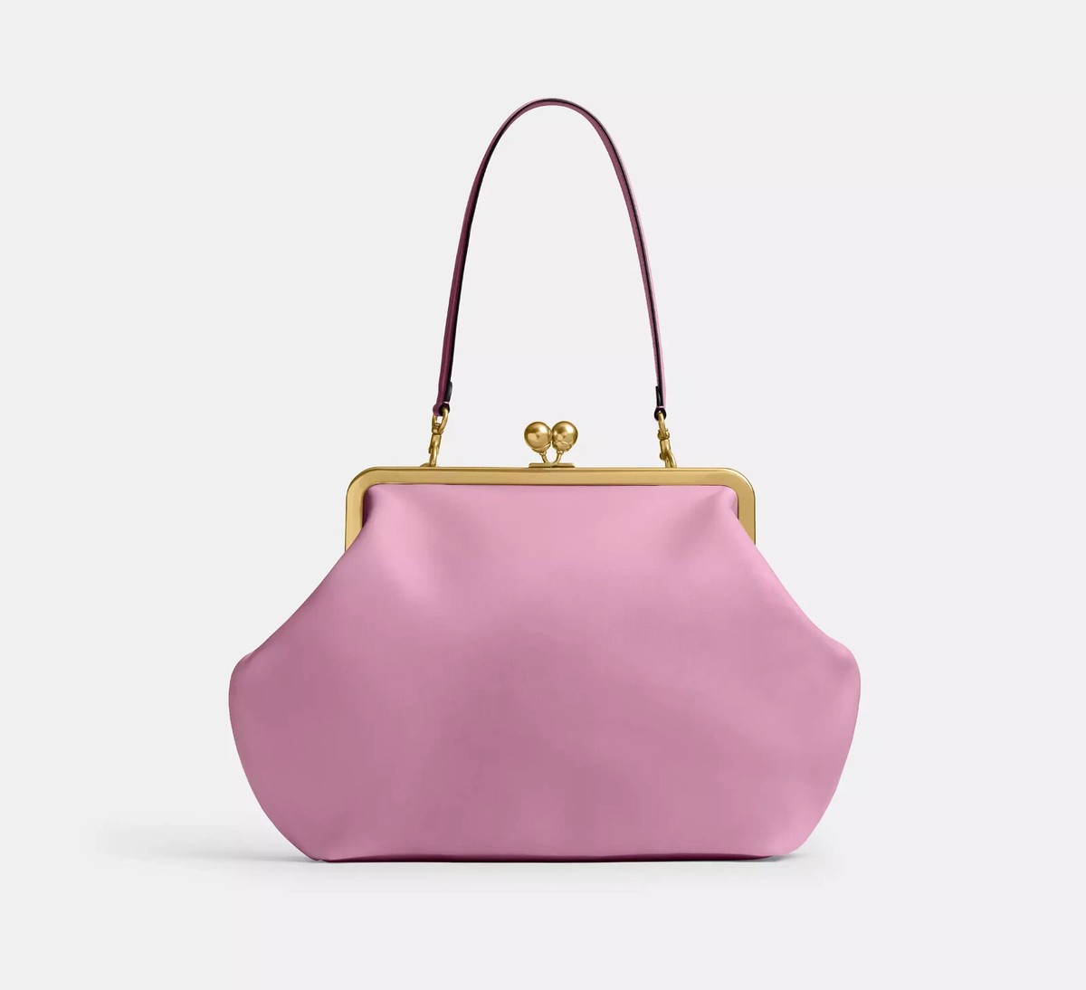Coach Large Oversized Kisslock Frame Bag/Coin Purse - Pink