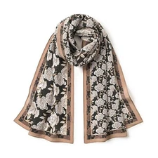 100% Mulberry Silk Women's 55”*14” Long Scarf Headscarf and Neck Scarf - Rect...