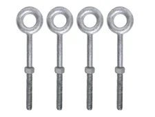 1/2" x 18" Plain Eye Bolts Forged HDG Rigging Anchor Point - Pack of Four