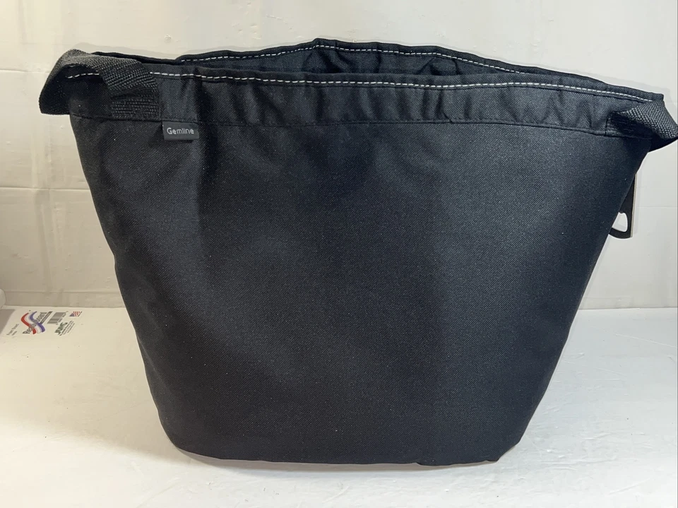  Bolso de Mano Gemline Negro Sólido con Blanco BORDADO (SMM) CON BULIT EN ALTAVOCES Foto 3 de 4