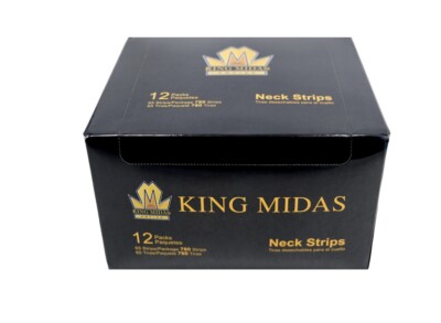 King Midas Neck Strips Box 780 Neck Strips 12 Packs / Case 3,120 Black & White