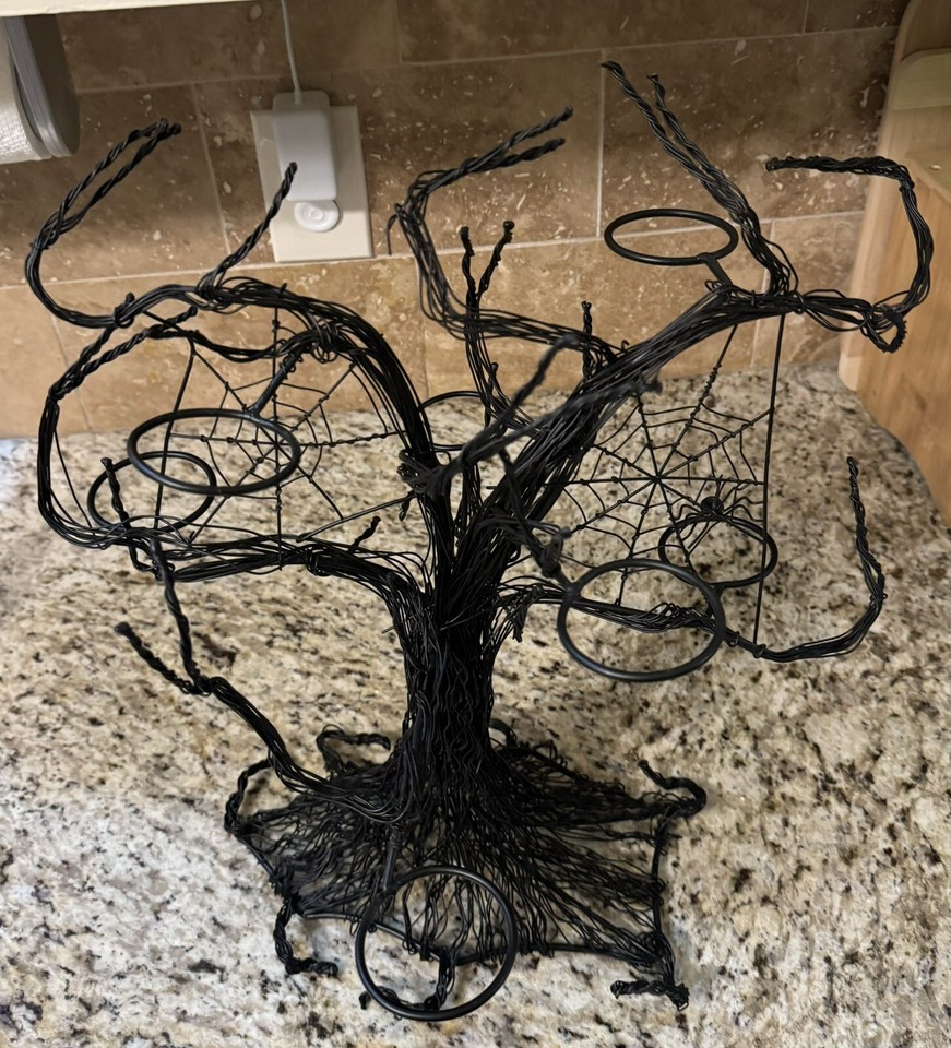 Pottery Barn Halloween Decoration Votive Candle Holder Spooky Tree