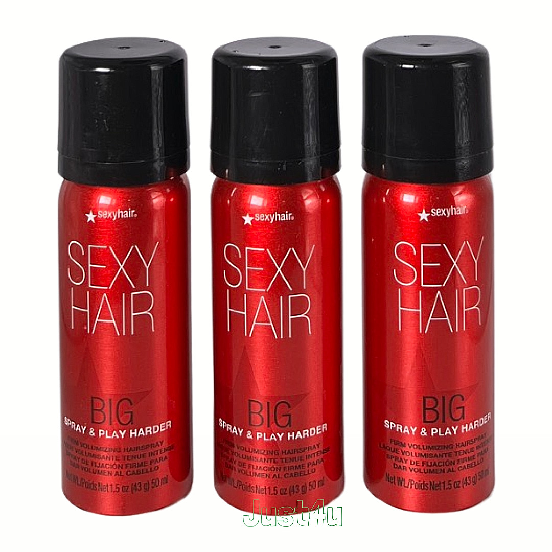 And Play Harder Firm Volumizing Hairspray 1.5 Oz (3pack)