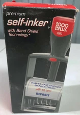 2000 Plus Premium Self Inker Rubber Stamp Cosco New 2015-2020