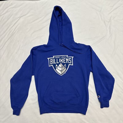 Saint Louis Billikens Hoodie Small Blue Sweatshirt Pullover Champion Brand  SLU