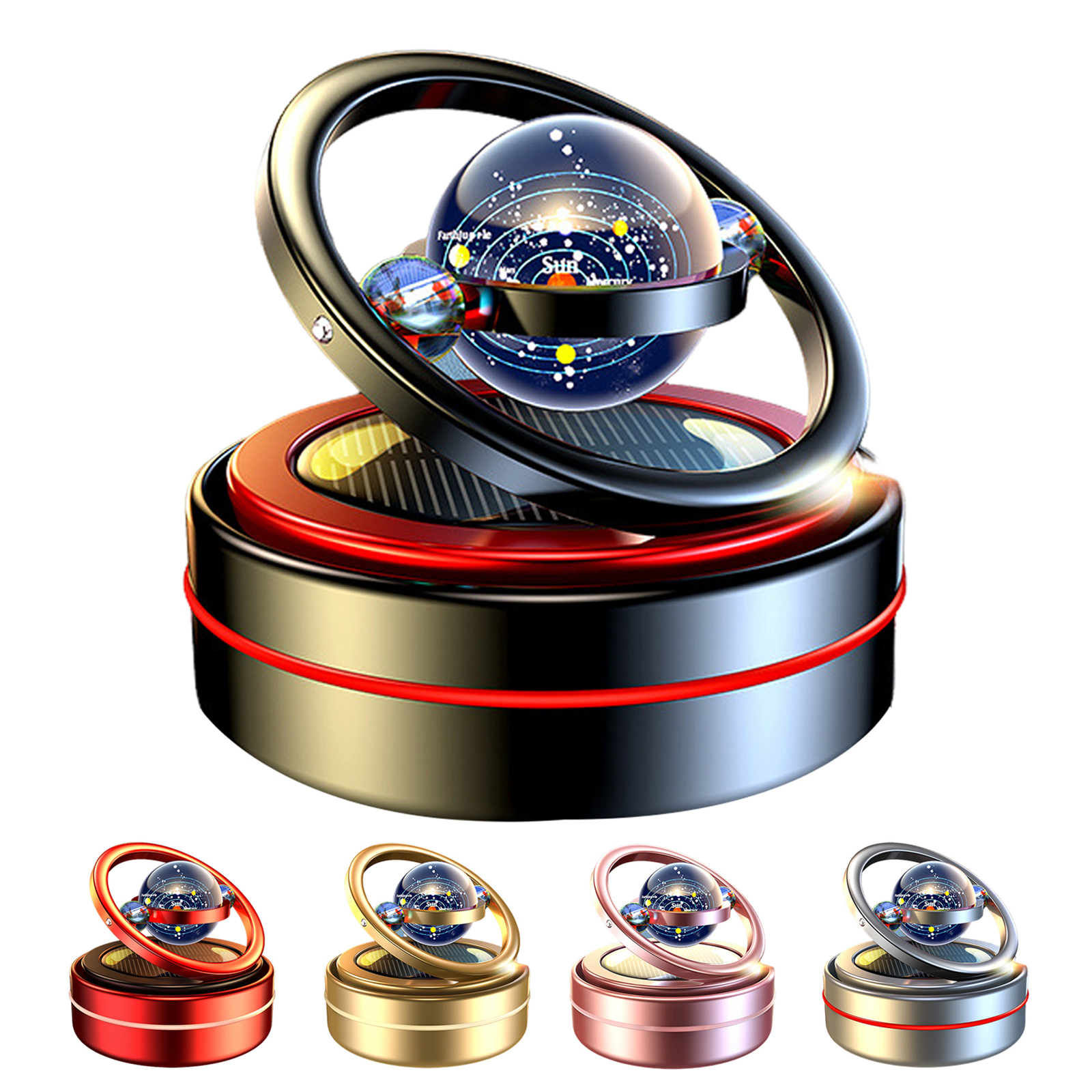 Portable Kinetic Molecular Heater Auto Rotating Solar Heater Car Air Freshener Y