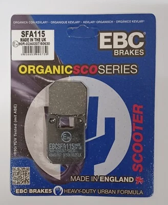 EBC Plaquettes De Frein Disque Avant SFA115 Pour DERBI ATLANTIS 100 2000-2006 - Photo 1/4