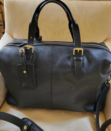 Sac De Voyage Cole Haan Overnight En Cuir Marron - Neuf Avec étiquettes, Poignée Supérieure, Style Duffle