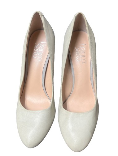 Nuevo Sin Caja Franco Sarto Zapatos Cuero Mujer Talla 7.5 Beige Corcho Tacón Claro - Imagen 4 de 8