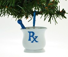 Pharmacist Blue Male Personalized Christmas Tree Ornament