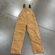 MINT Carhartt Brown Men's Loose Fit Firm Duck Insulated Bib Overall Med 0R4393-M