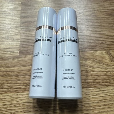 2 X DRMTLGY Broad Spectrum SPF 45 PROTECT - 1.7 fl oz - EXP 03/31/26
