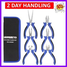 6 pcs Mini Pliers Set - Long, Bent, Needle Nose, Diagonal, End Cut, Combinati...