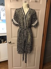 Linea Donatella Semi Sheer Peignoir Robe Size L