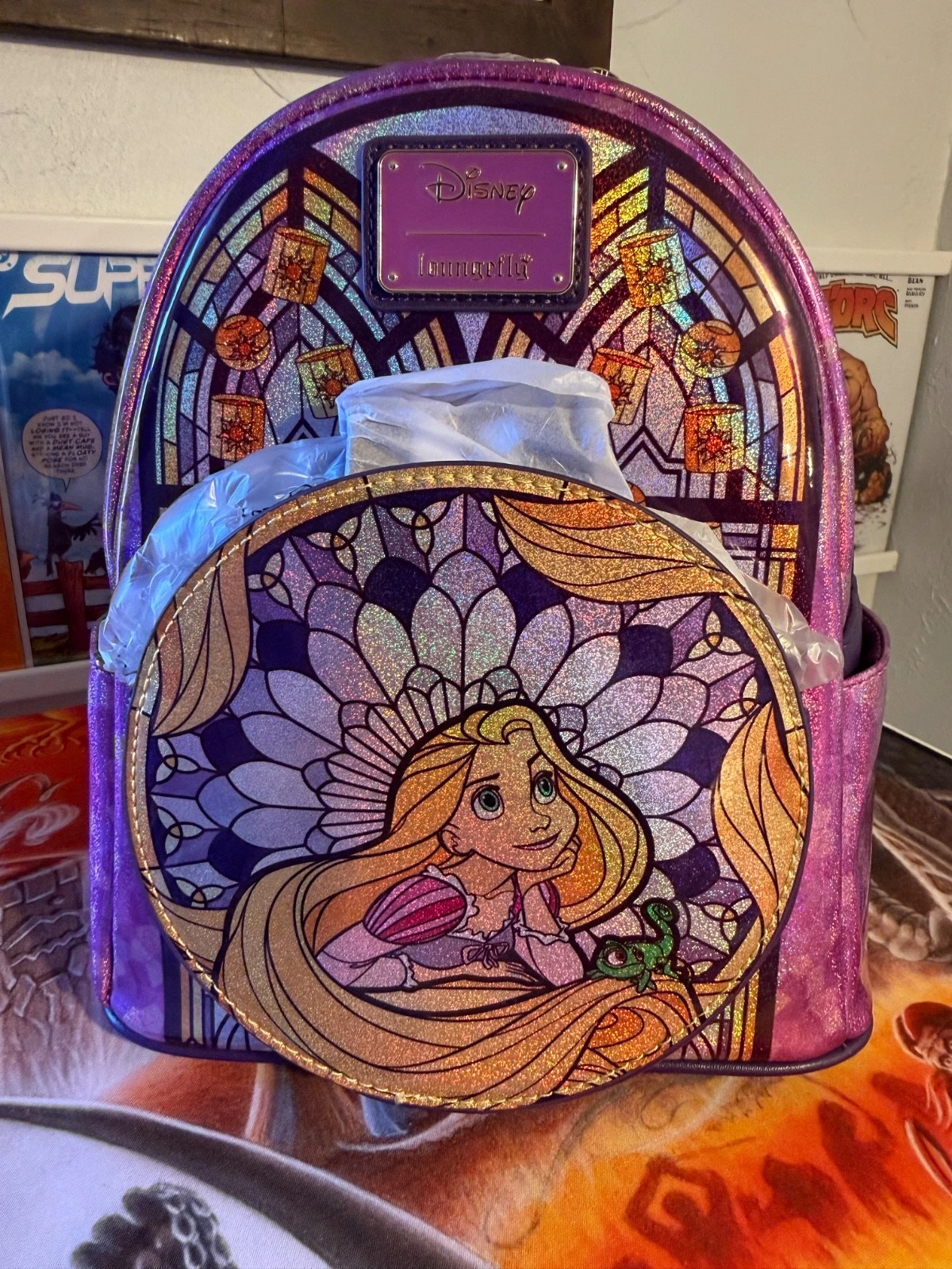 Loungefly Disney Princess Stained Glass Rapunzel Backpack