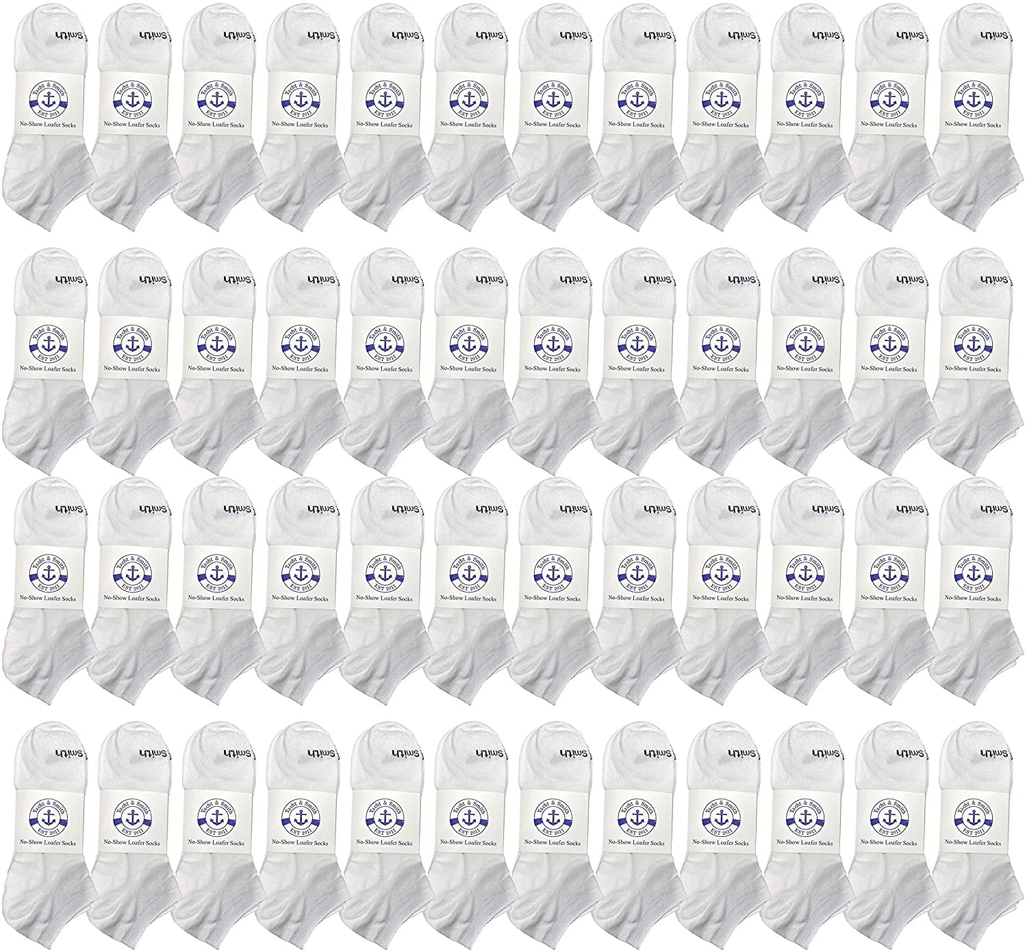 BILLIONHATS 48 Pack Men's Cotton Shoe Liner Training Socks, Ankle Socks, 10-13