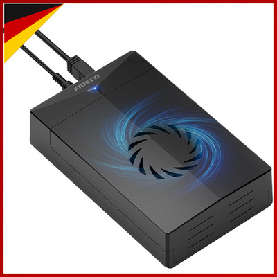 Festplatten-Dockingstation SATA 2,5''/3,5'' USB 3.0 5Gbps mit Lüfter UASP