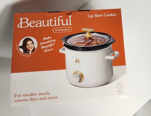 2 qt Crockpot Beautiful by Drew Barrymore New Open Box slow Cooker white - Picture 6 of 16