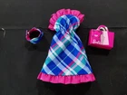 Vintage Barbie Doll Clothing Reversible PLAID TWICE AS NICE Party DRESS #7953