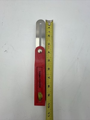 Sliding T Bevel Square W/ Integrated Level TASK FORCE 8  Blade RED 9.5  Total