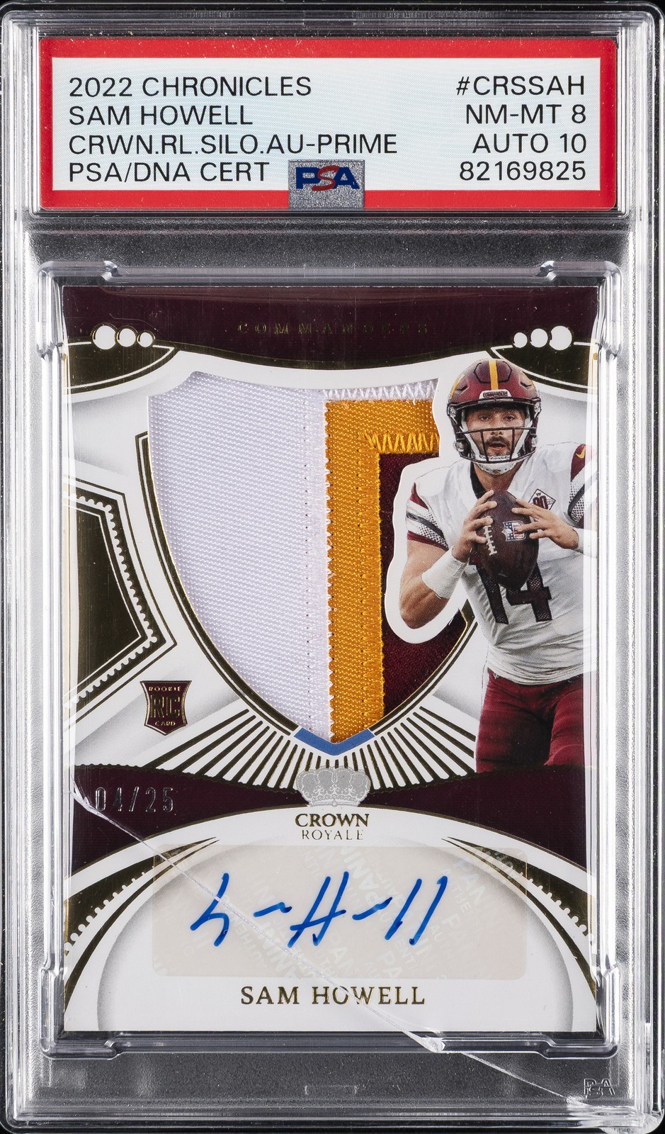 Sam Howell Panini Chronicles Crown Royale Silhouette Autograph #CRSSAH Base