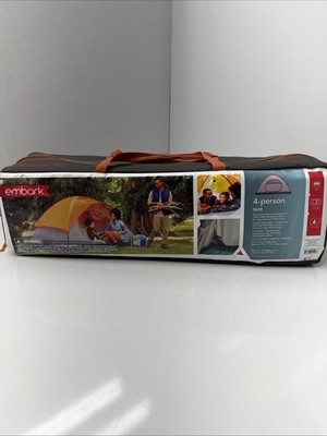 Embark Dome Tent 4-Person Color Coded Poles Rust Gray Rainfly Gear Loft Camping