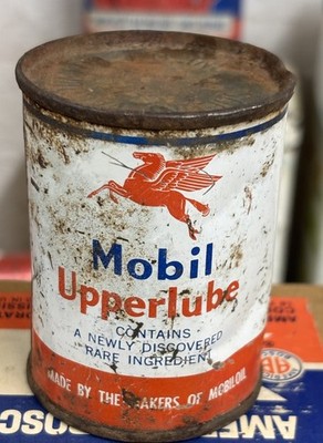 Mobil Upper lube can socony 4 oz. contains a newly discovered rare ingredient