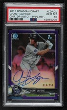 2018 Bowman Draft Chrome Pick Purple Refractor Grant Lavigne PSA 10 Auto 5j0