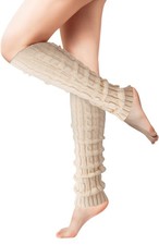 Women Leg Warmers Winter 80s Ribbed Knit Warm Dance Long Boot Socks 1 Pair