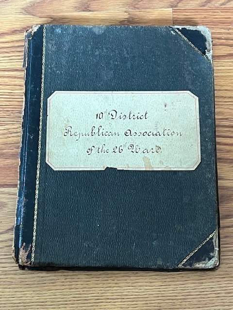 1893  Handwritten Republican Association 10th District 26th Ward Brooklyn NY Alt