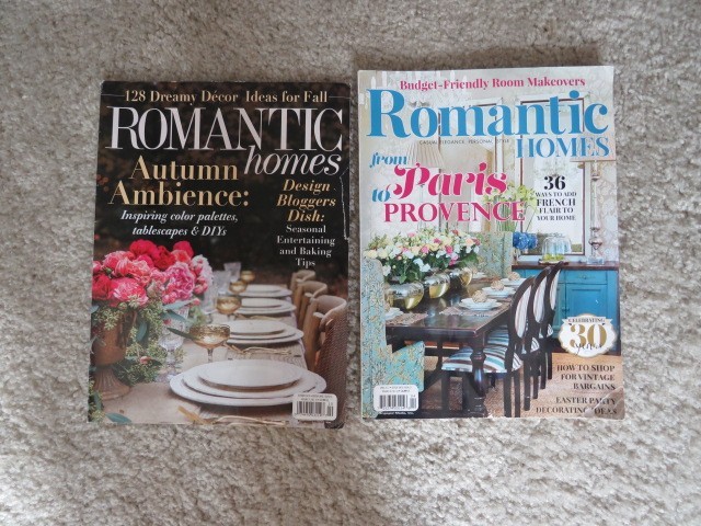 Romantic Homes magazine- very good condition - 6 total