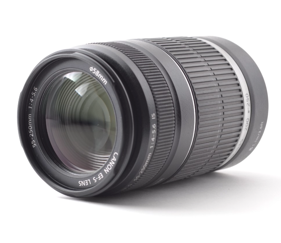 Top Mint】CANON EF-S 55-250mm f/4-5.6 IS Telephoto Zoom Lens From